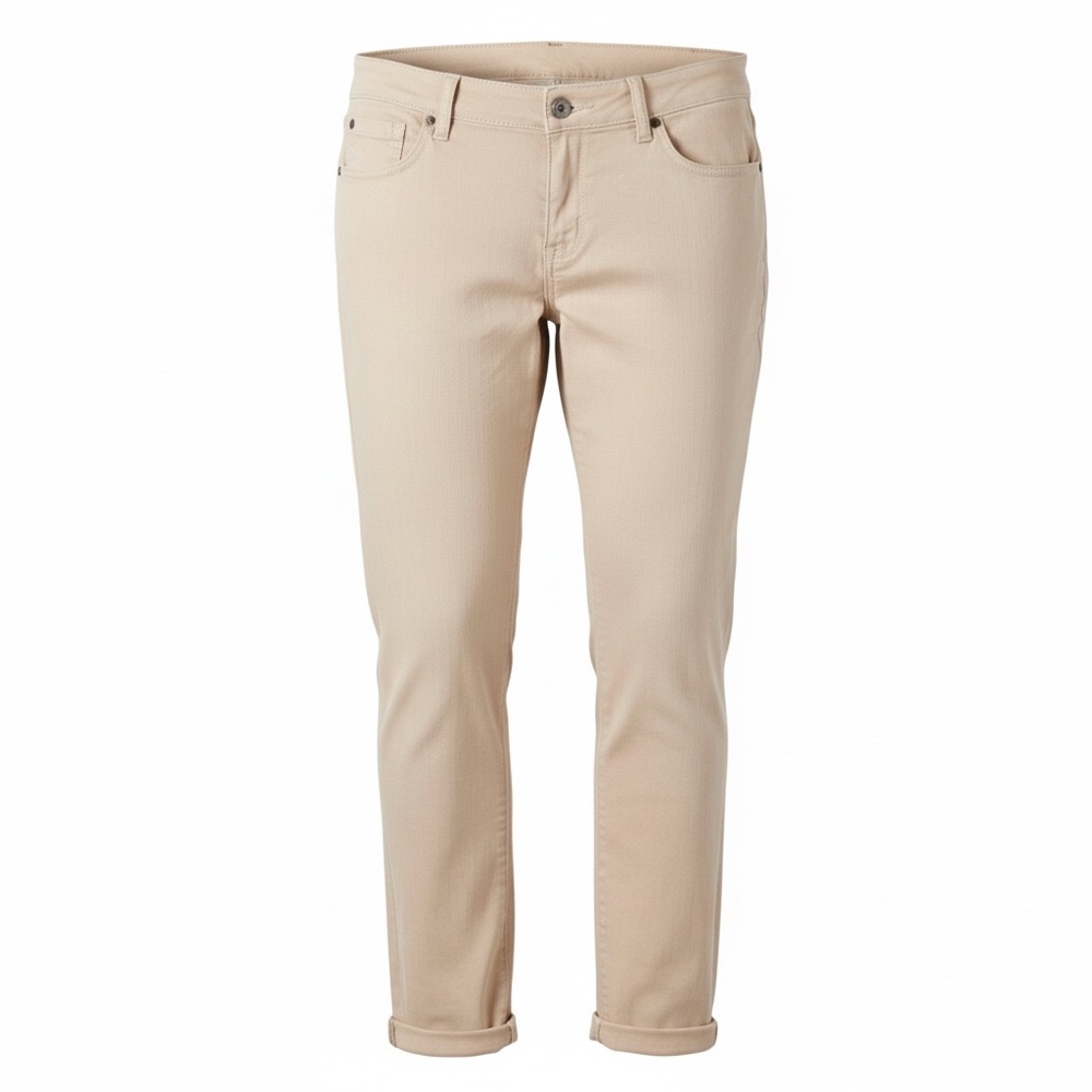 Torrid Women's Plus Size Tan Boyfriend Straight Mid-Rise Stretch Jeans - Size 14
